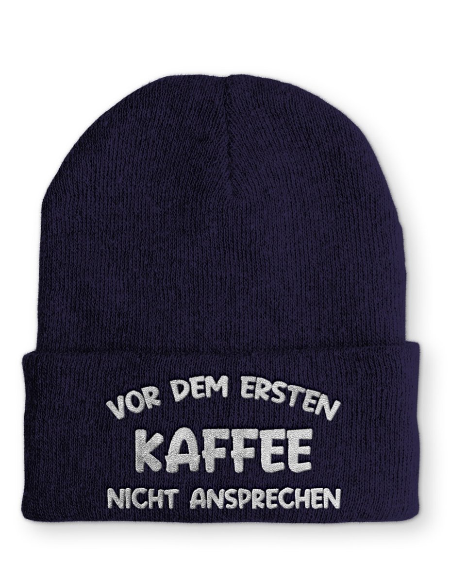 Mütze Vor dem ersten Kaffee nicht ansprechen Wintermütze Beanie - Schwarzer - Kaffee