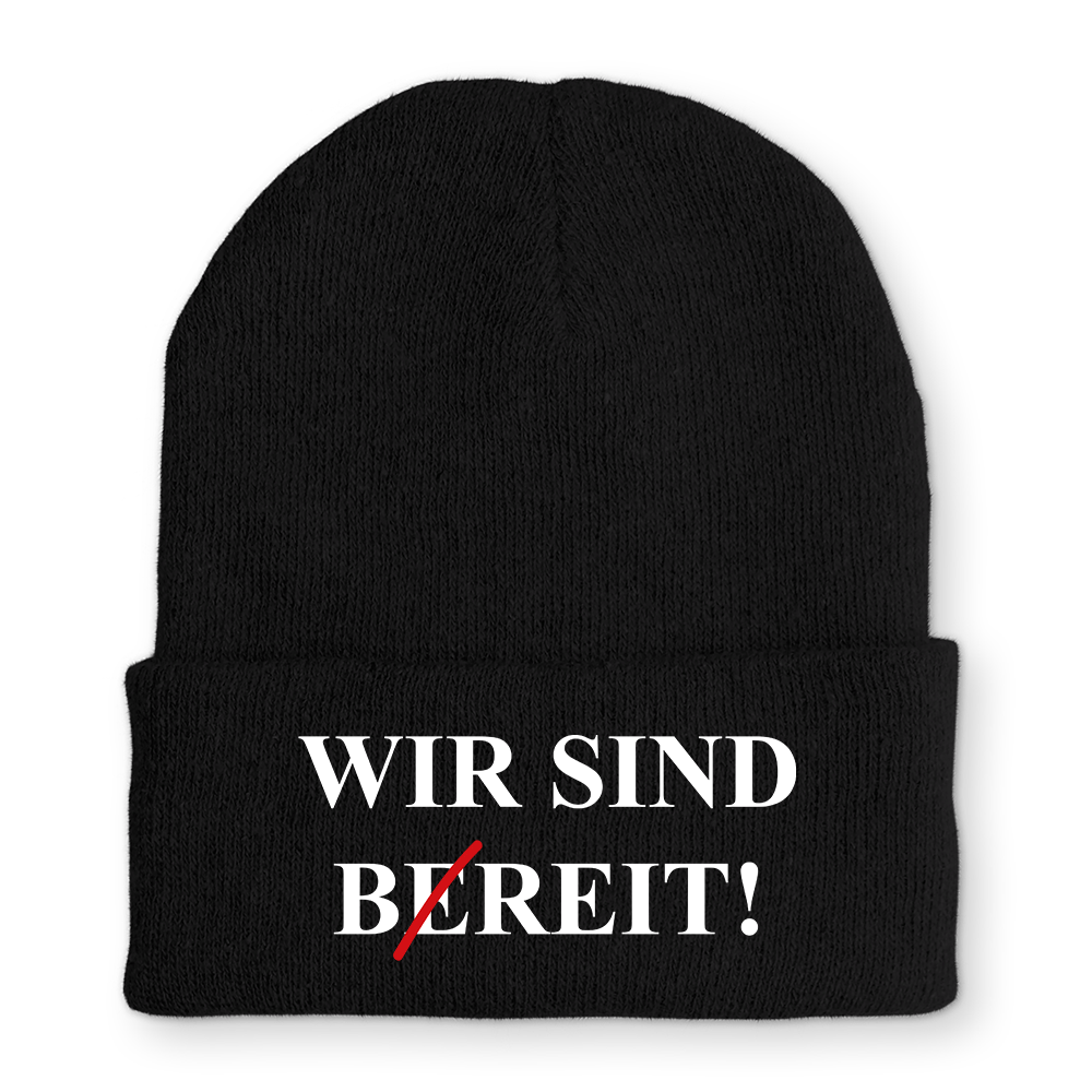 Mütze Wir sind bereit - Schwarzer - Kaffee