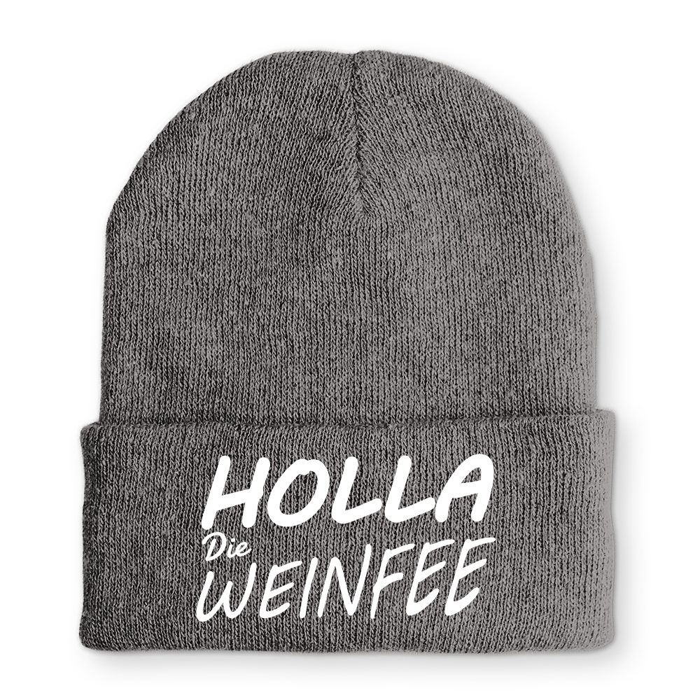 Holla Die Weinfee - Beanie - Mütze mit Spruch