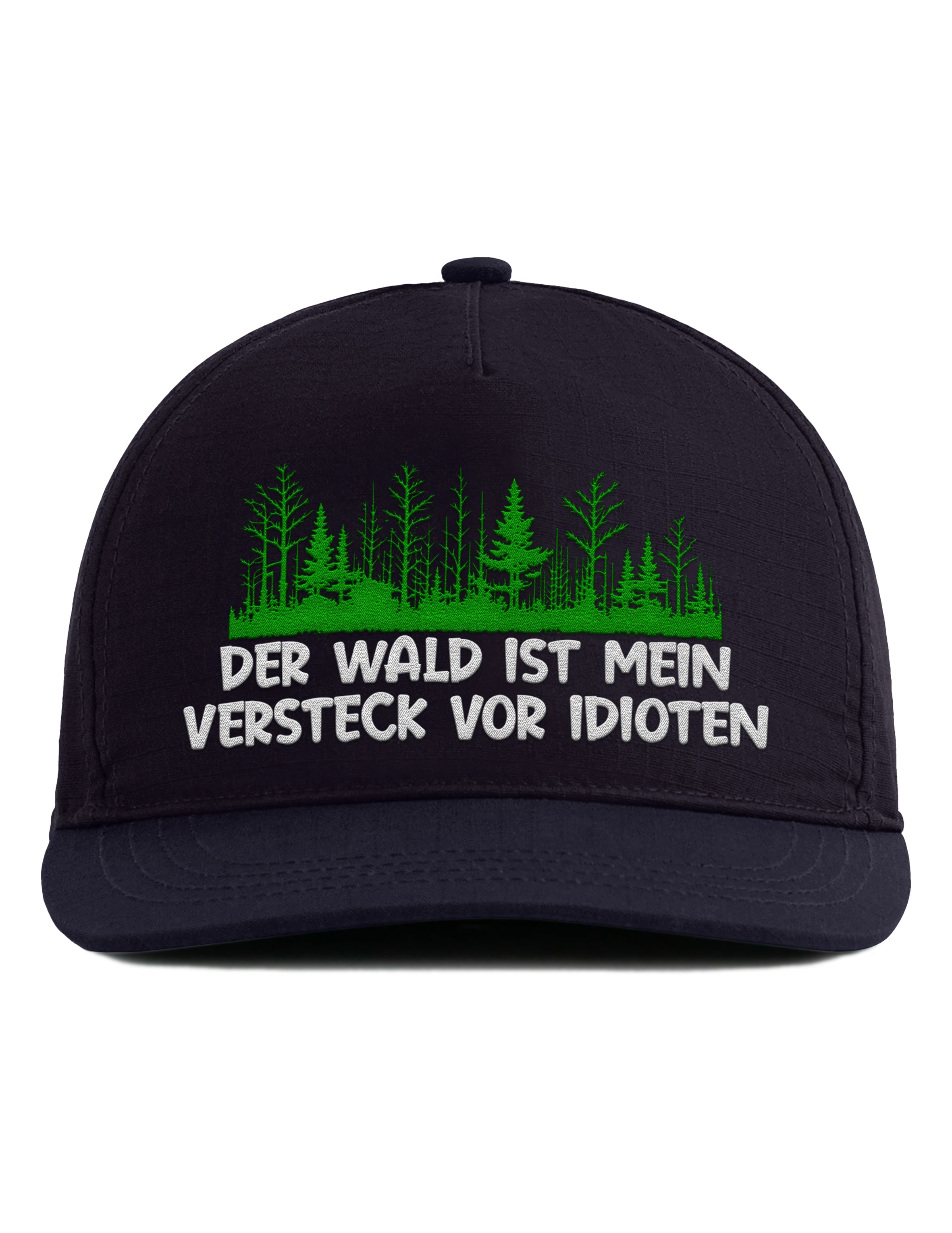 Snapback Cap – Der Wald ist mein Versteck vor Idioten – Unisex Basecap – Bestickt