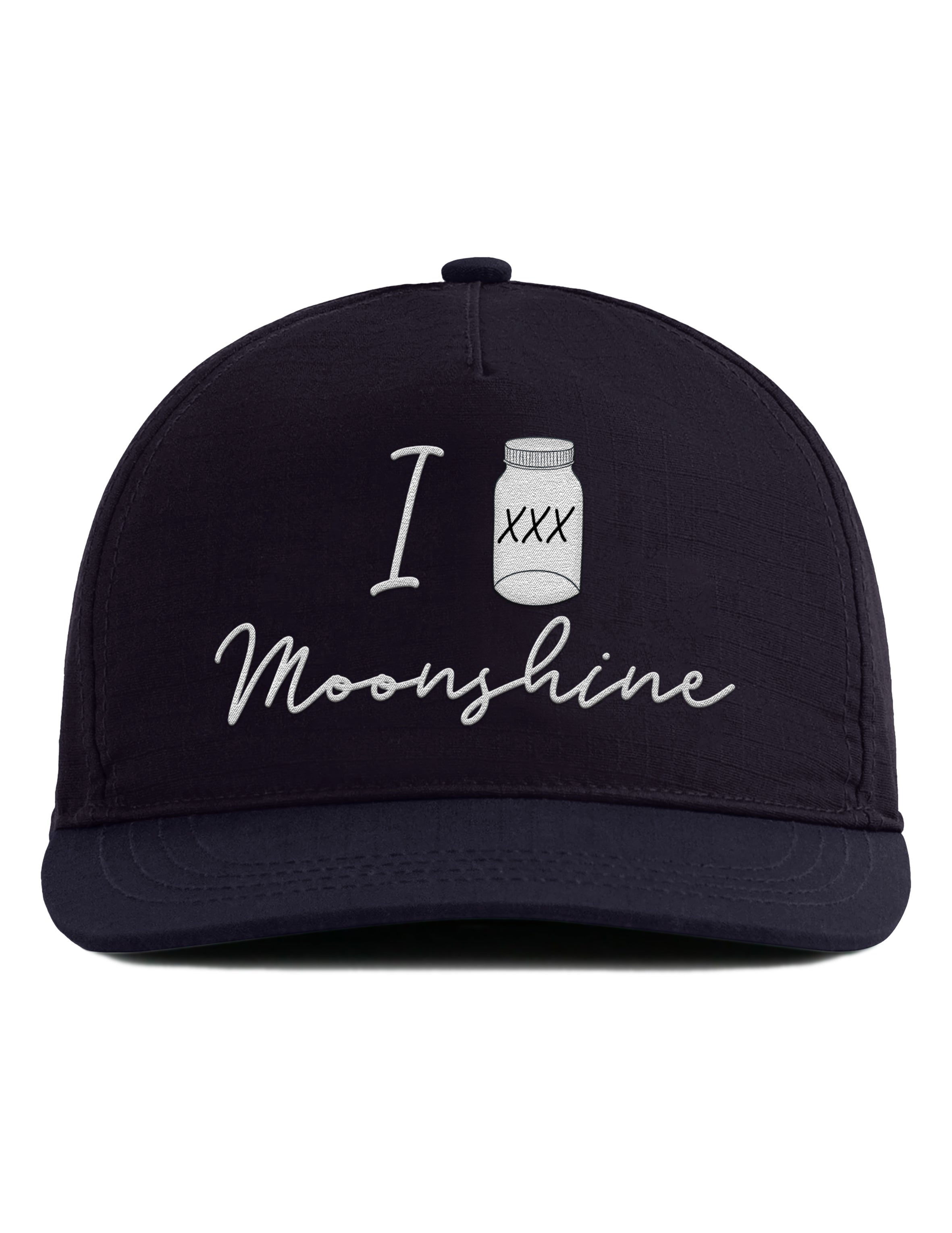 Snapback Cap – I Love Moonshine – Bestickt – Unisex Basecap