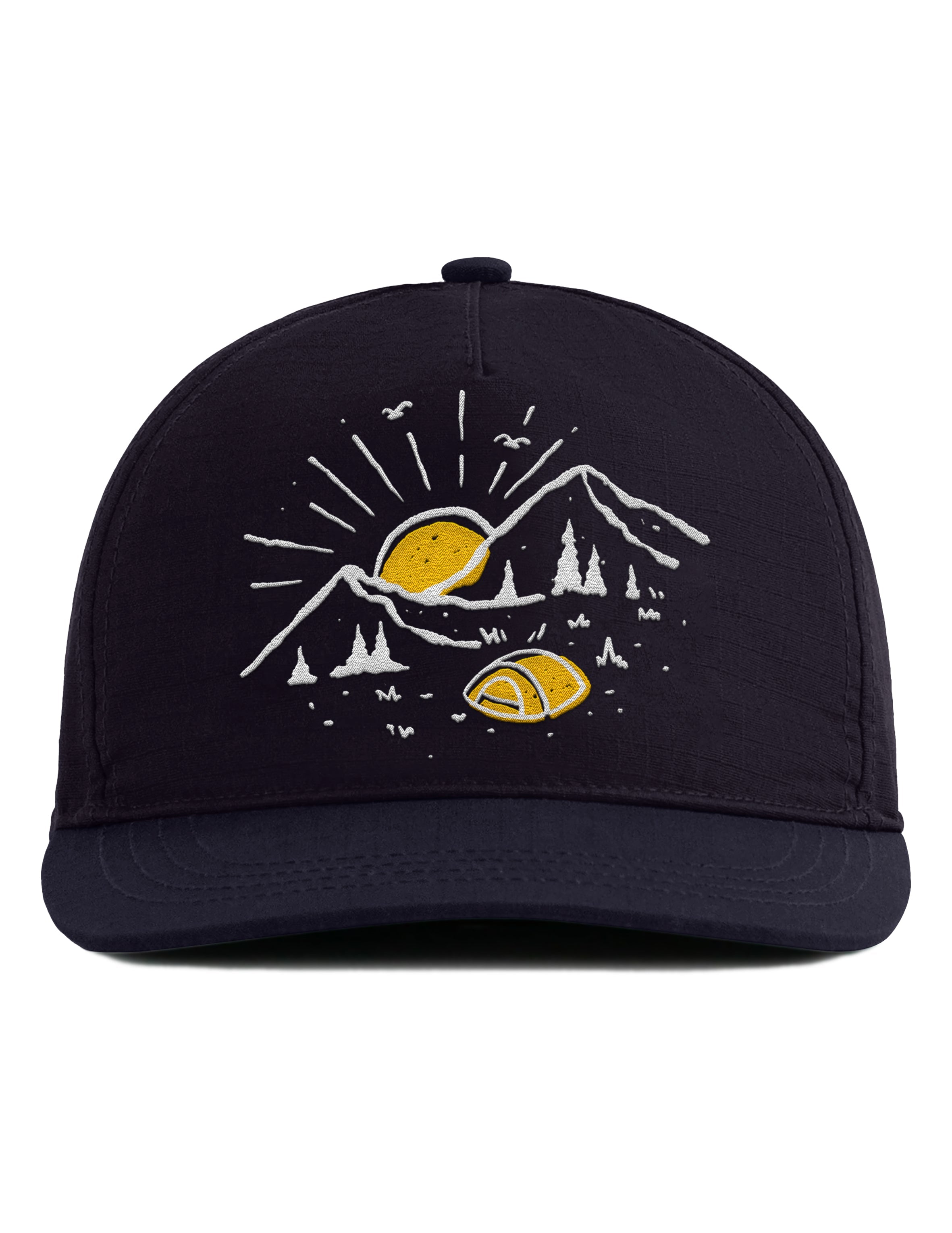 Snapback Cap – Camping Outdoor – Unisex Basecap - Bestickt