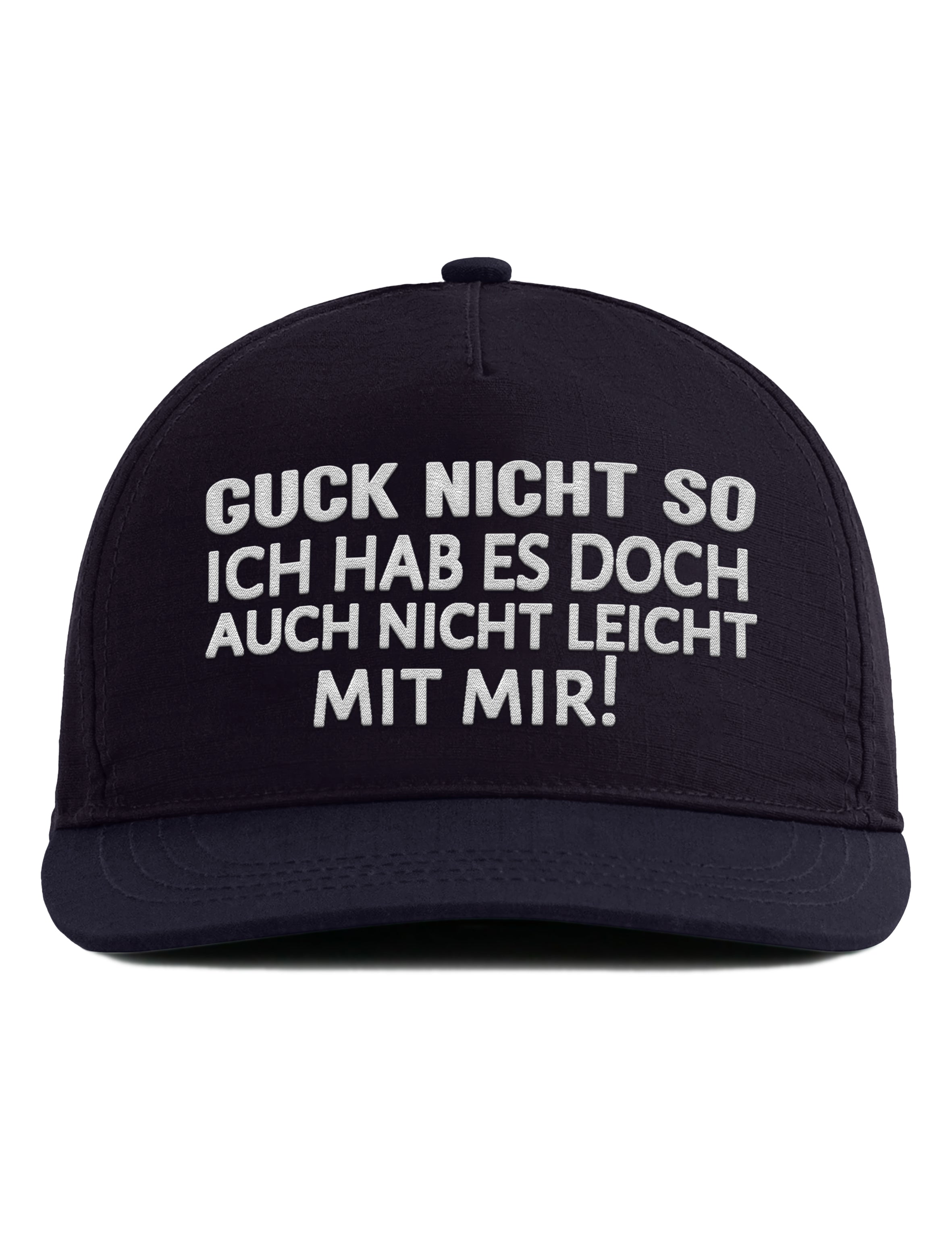 Snapback Cap – Guck nicht so – Unisex Basecap - Bestickt