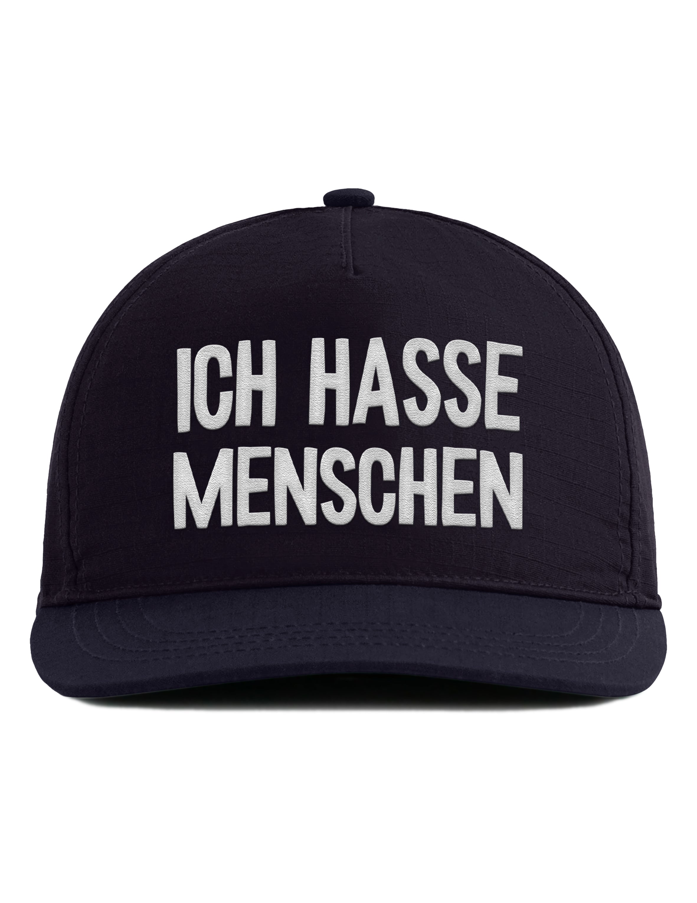 Snapback Cap – Ich hasse Menschen – Bestickt – Unisex Basecap