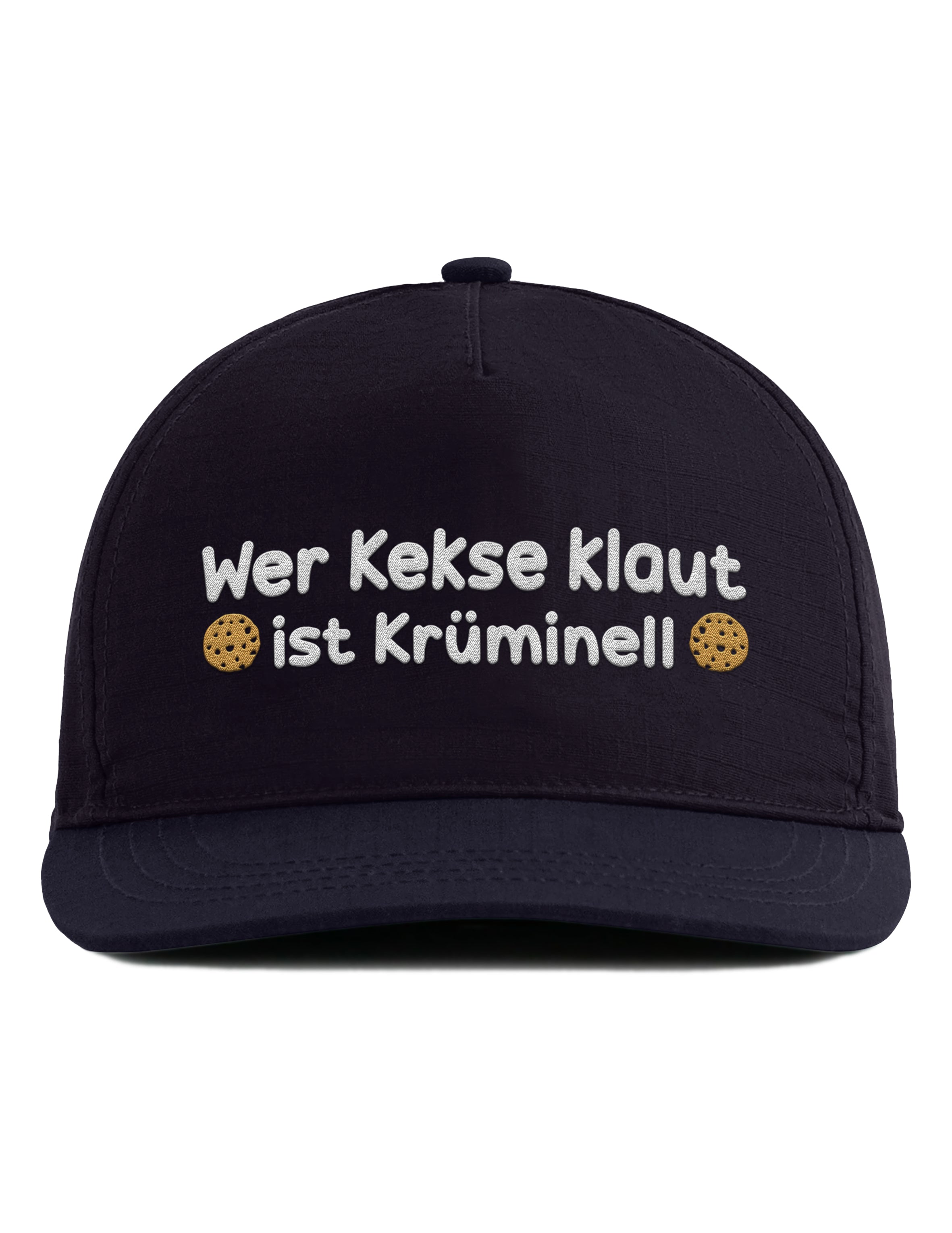 Snapback Cap – Wer Kekse klaut ist Krüminell – Unisex Basecap - Bestickt