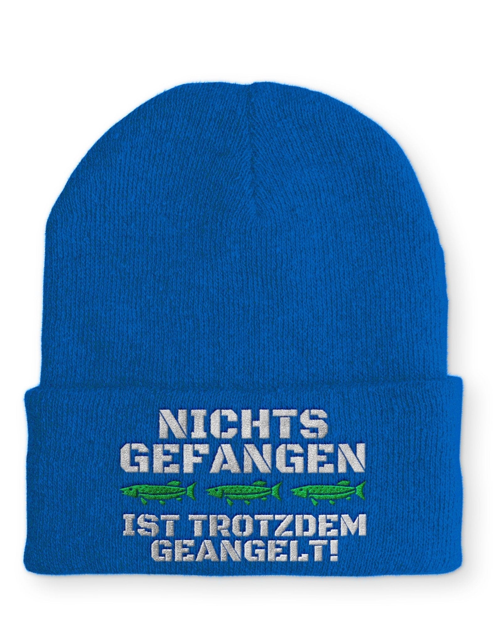 Nichts gefangen ist trotzdem geangelt Beanie Mütze mit Spruch - tshirtladen - Mütze