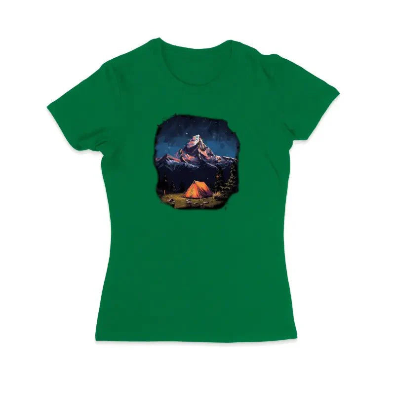 Night Tent Camper Outdoor Damen T-Shirt - tshirtladen -