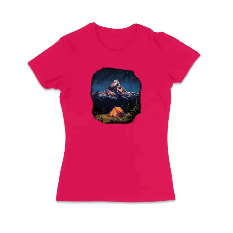 Night Tent Camper Outdoor Damen T-Shirt - tshirtladen -