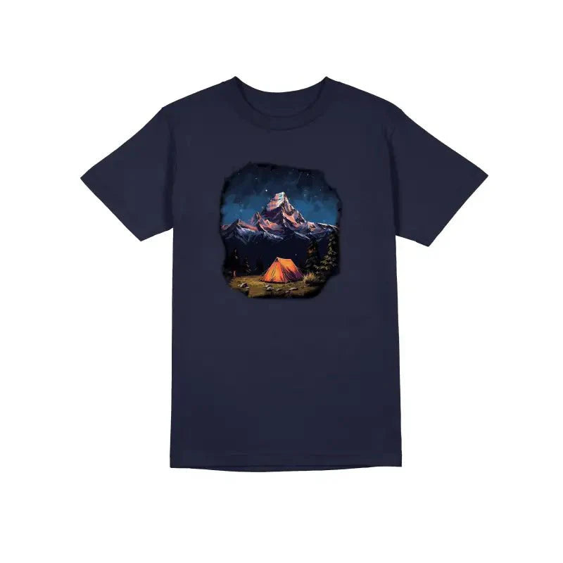 Night Tent Outdoor Camper Herren Unisex T-Shirt - tshirtladen -