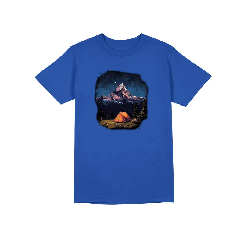 Night Tent Outdoor Camper Herren Unisex T - Shirt - S / Royal