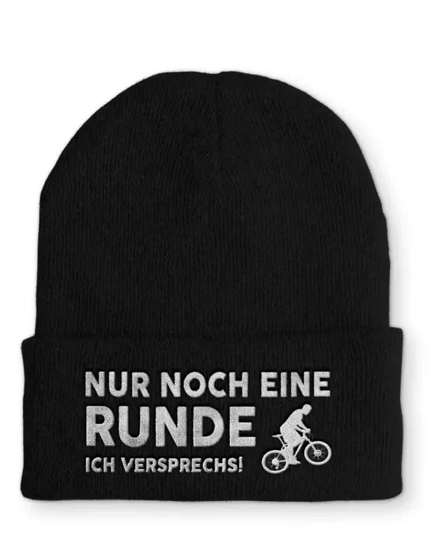 Nur noch eine Runde ich versprechs! Statement Beanie Mütze mit Spruch - tshirtladen - Mütze