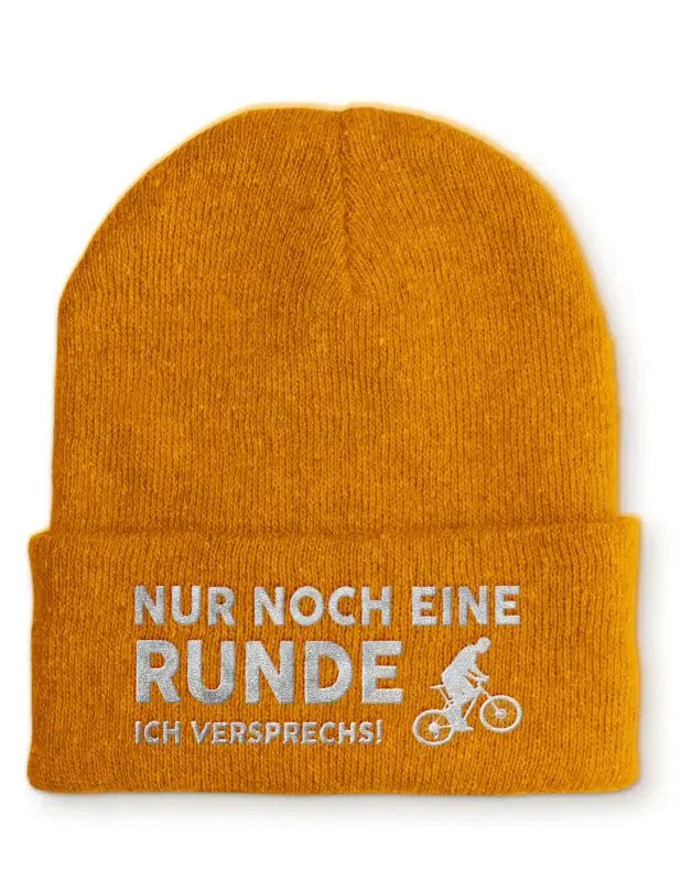 Nur noch eine Runde ich versprechs! Statement Beanie Mütze mit Spruch - tshirtladen - Mütze