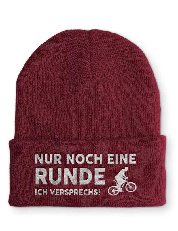 Nur noch eine Runde ich versprechs! Statement Beanie Mütze mit Spruch - tshirtladen - Mütze