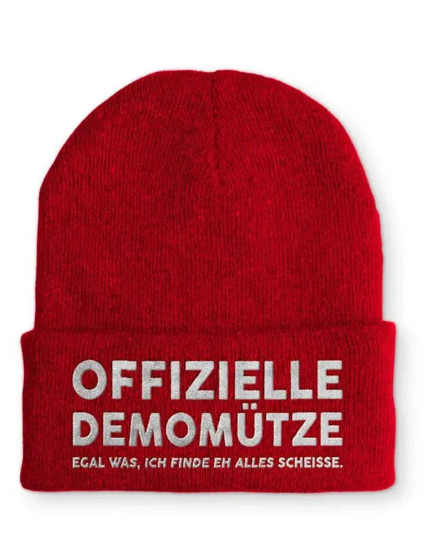 Offizielle Demomütze Statement Beanie Mütze mit Spruch - tshirtladen - Mütze