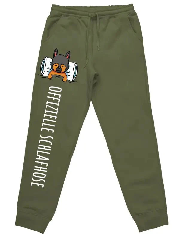 Offizielle Schlafhose "Hund" Jogginghose mit lustigem Spruch - tshirtladen -
