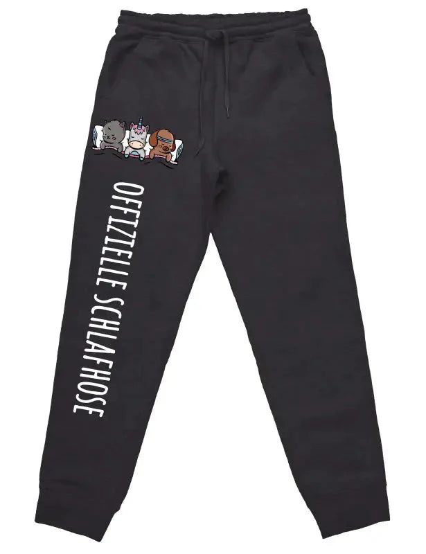 Offizielle Schlafhose "Katze Einhorn Hund" Jogginghose mit lustigem Spruch - tshirtladen -