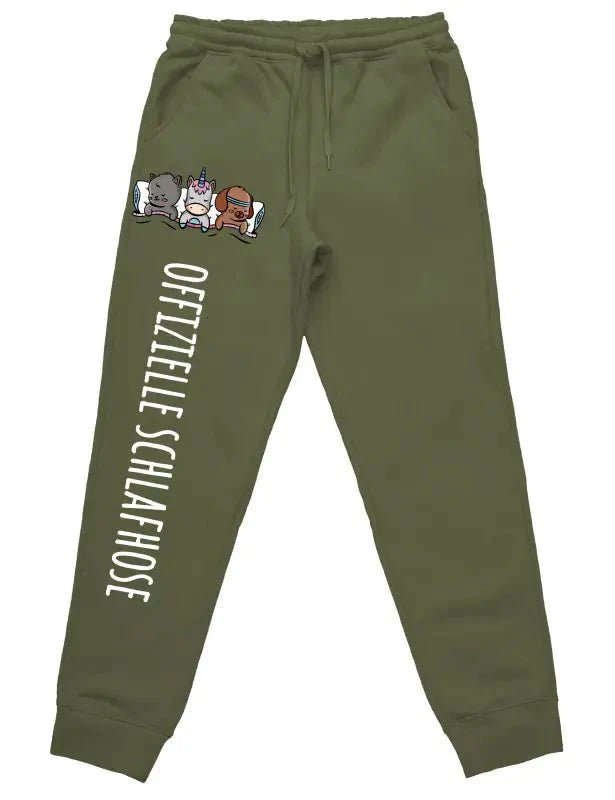 Offizielle Schlafhose "Katze Einhorn Hund" Jogginghose mit lustigem Spruch - tshirtladen -