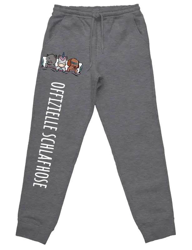 Offizielle Schlafhose "Katze Einhorn Hund" Jogginghose mit lustigem Spruch - tshirtladen -