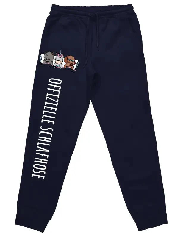 Offizielle Schlafhose "Katze Einhorn Hund" Jogginghose mit lustigem Spruch - tshirtladen -