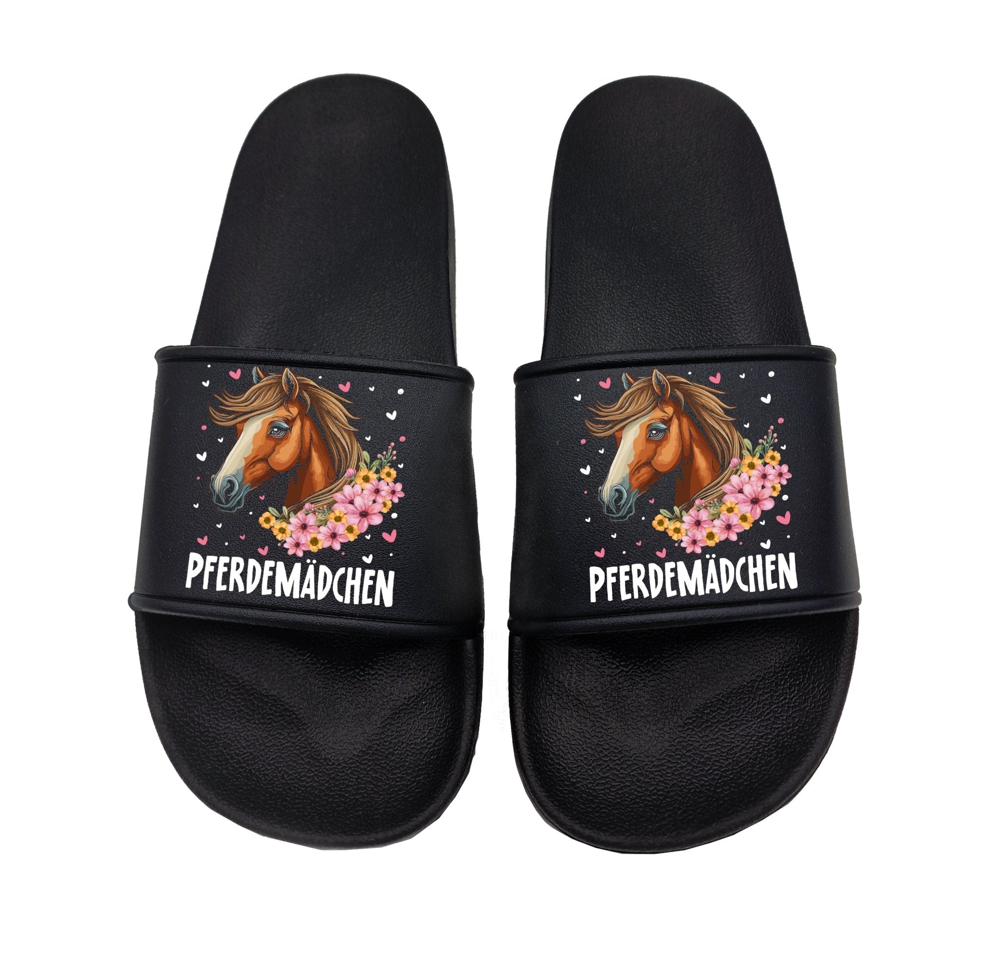 Pferdemädchen Badelatschen perfekt für Urlaub und Strand - tshirtladen - Badelatschen