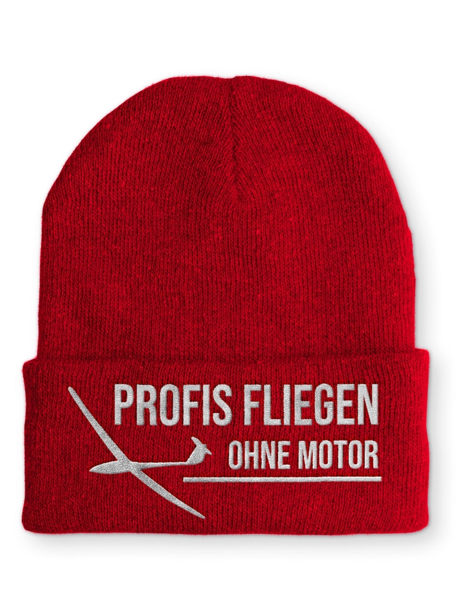 Profis fliegen ohne Motor Beanie Mütze mit Spruch - tshirtladen - Mütze