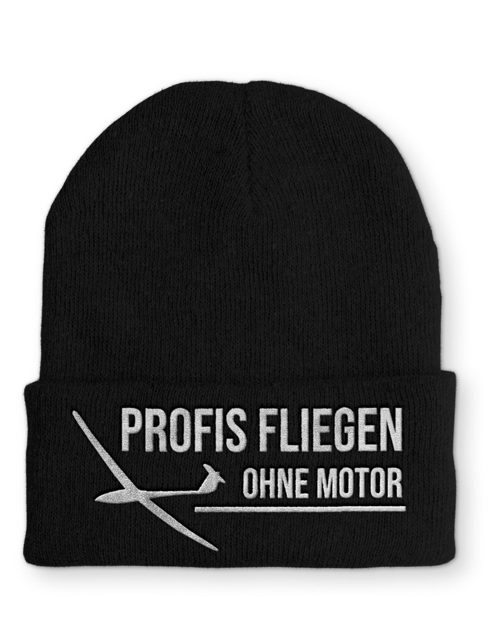Profis fliegen ohne Motor Beanie Mütze mit Spruch - tshirtladen - Mütze