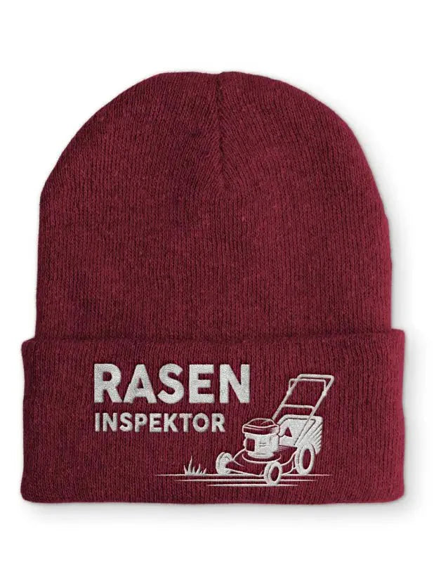 Rasen Inspektor Statement Beanie Mütze mit Spruch - tshirtladen - Mütze