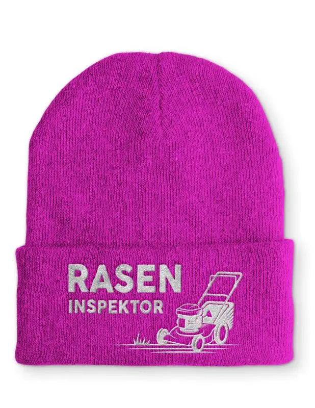 Rasen Inspektor Statement Beanie Mütze mit Spruch - tshirtladen - Mütze