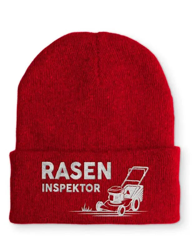 Rasen Inspektor Statement Beanie Mütze mit Spruch - tshirtladen - Mütze