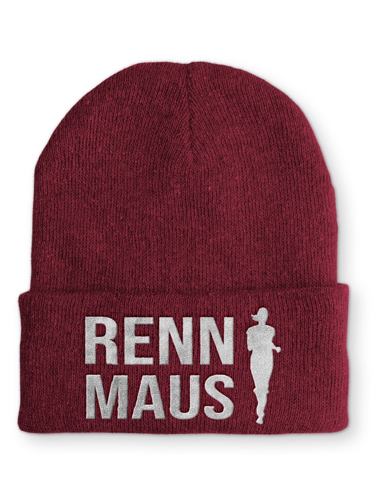 Renn Maus Beanie Mütze mit Spruch - tshirtladen - Mütze
