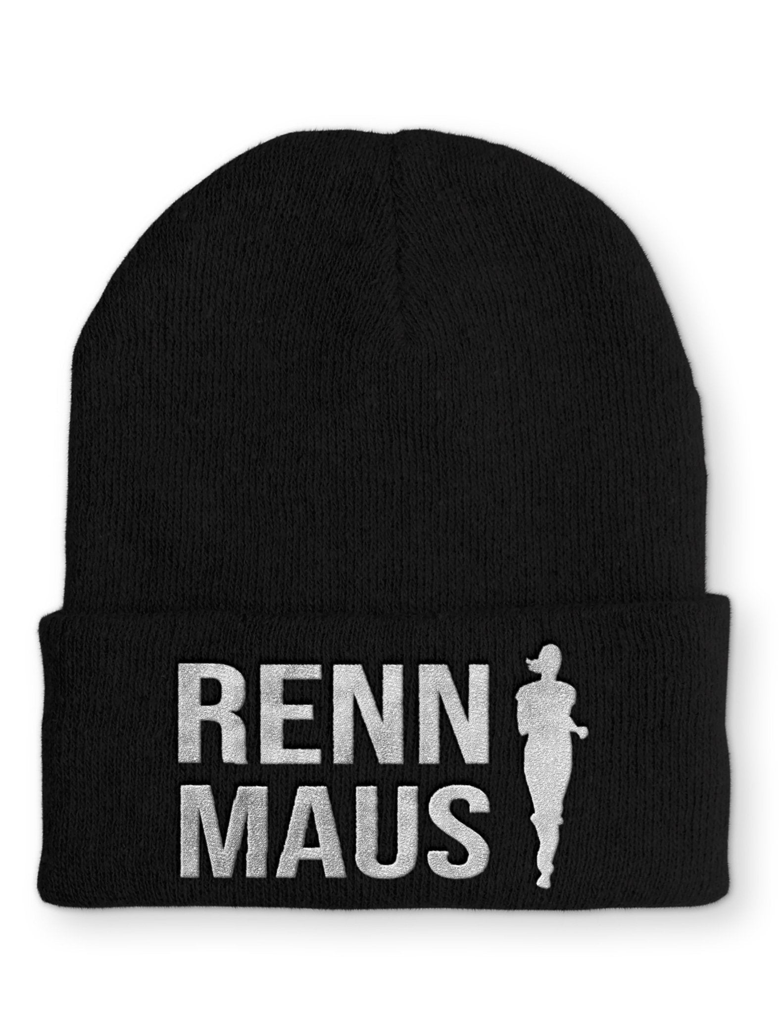 Renn Maus Beanie Mütze mit Spruch - tshirtladen - Mütze