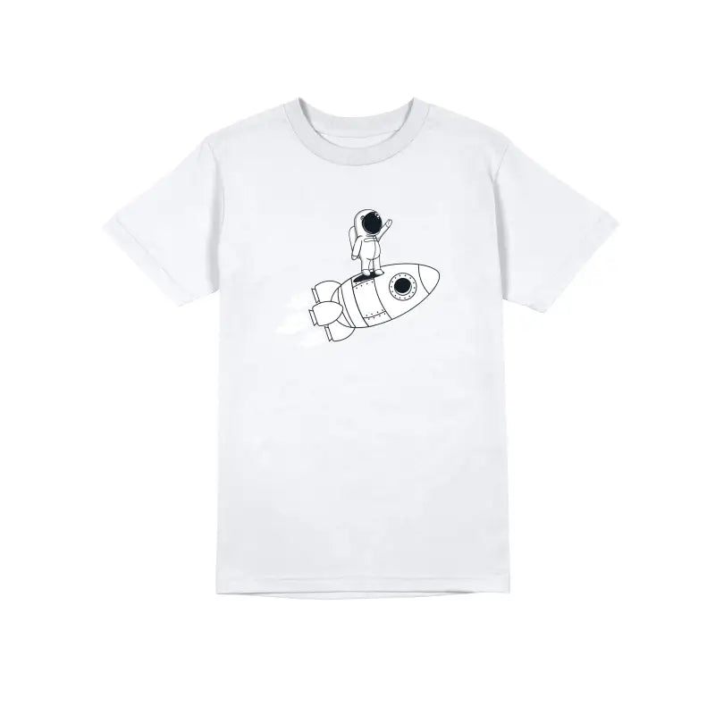 Rum and Rocket Waving Astronaut Herren T - Shirt