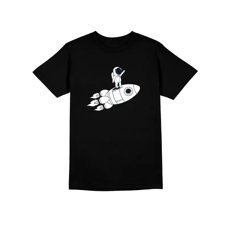 Rum and Rocket Waving Astronaut Herren T - Shirt - S / Schwarz