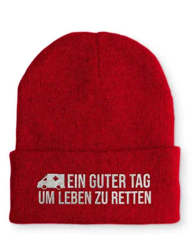 Sanitäter Statement Beanie Mütze mit Spruch - tshirtladen - Mütze
