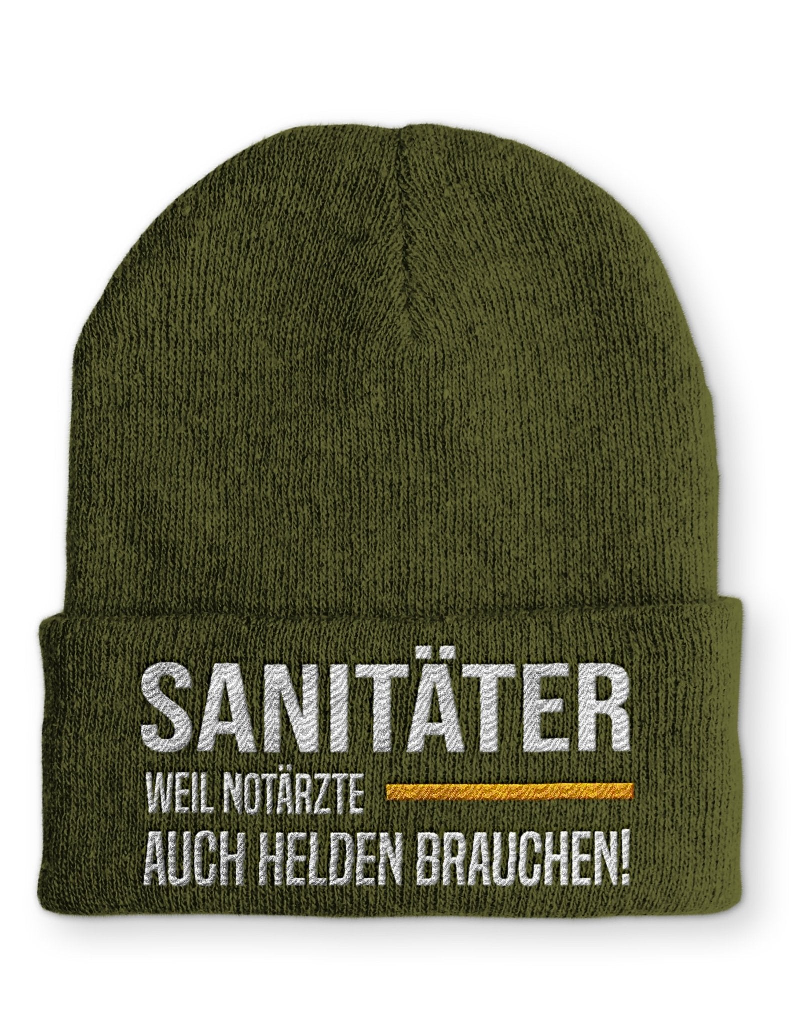 Sanitäter weil Notärzte Helden brauchen Beanie Mütze mit Spruch - tshirtladen - Mütze