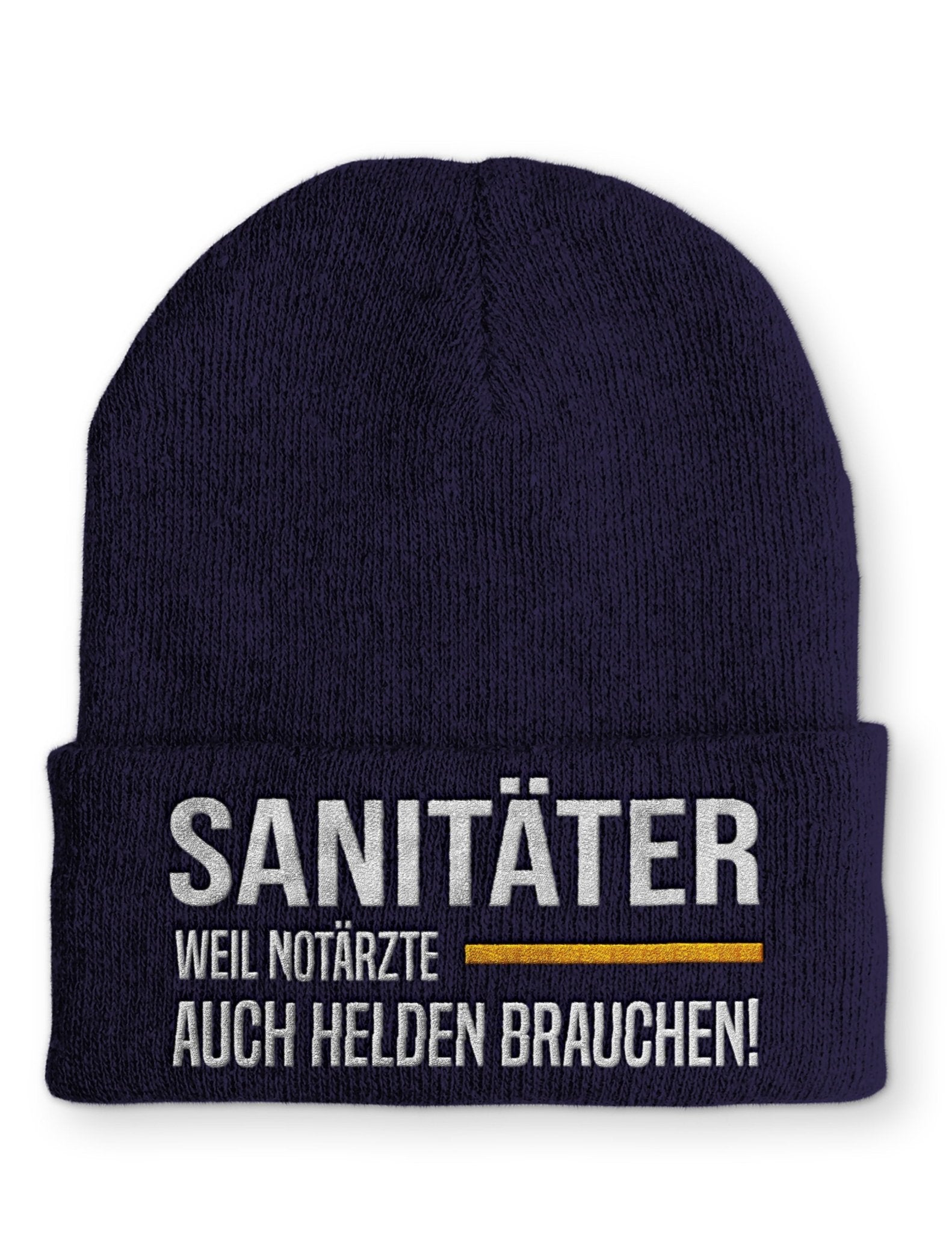 Sanitäter weil Notärzte Helden brauchen Beanie Mütze mit Spruch - tshirtladen - Mütze