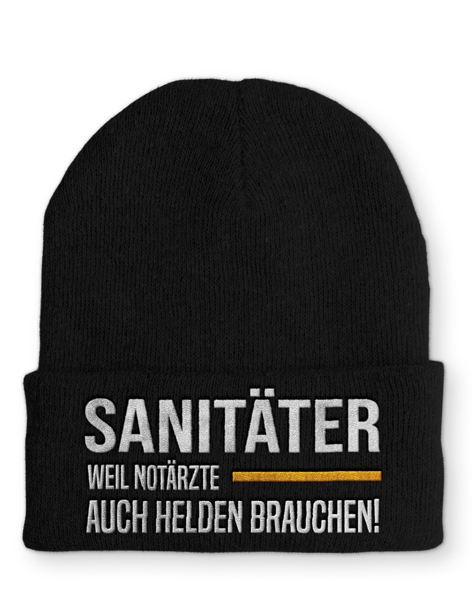 Sanitäter weil Notärzte Helden brauchen Beanie Mütze mit Spruch - tshirtladen - Mütze