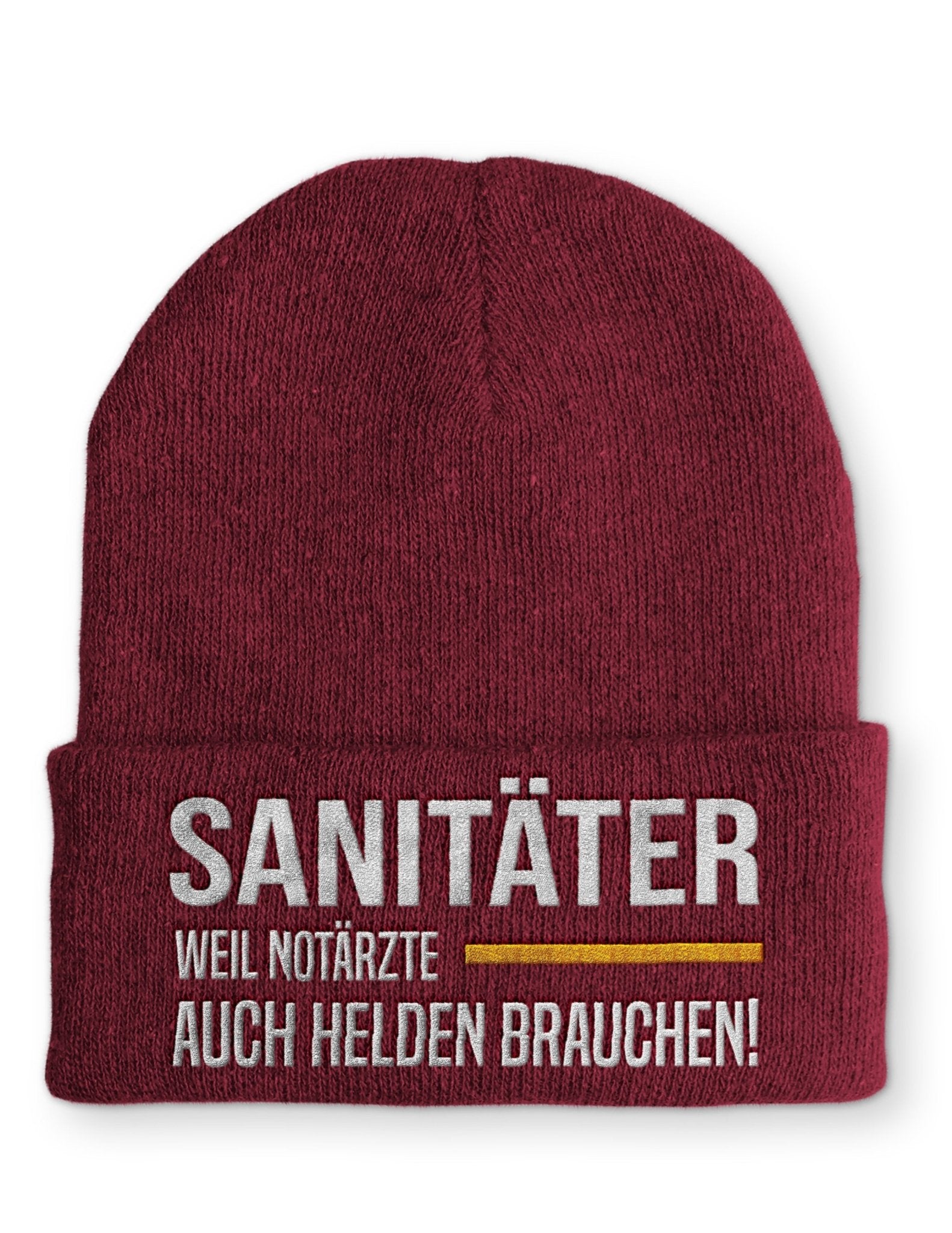 Sanitäter weil Notärzte Helden brauchen Beanie Mütze mit Spruch - tshirtladen - Mütze