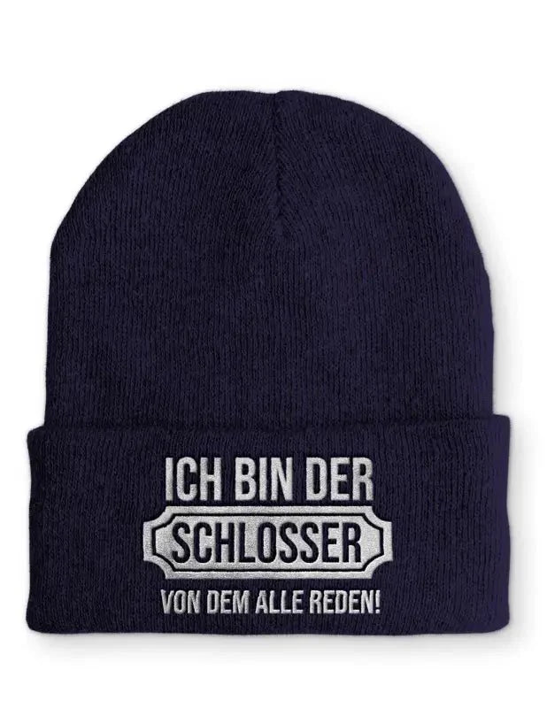 Schlosser Statement Beanie Mütze mit Spruch - tshirtladen - Mütze