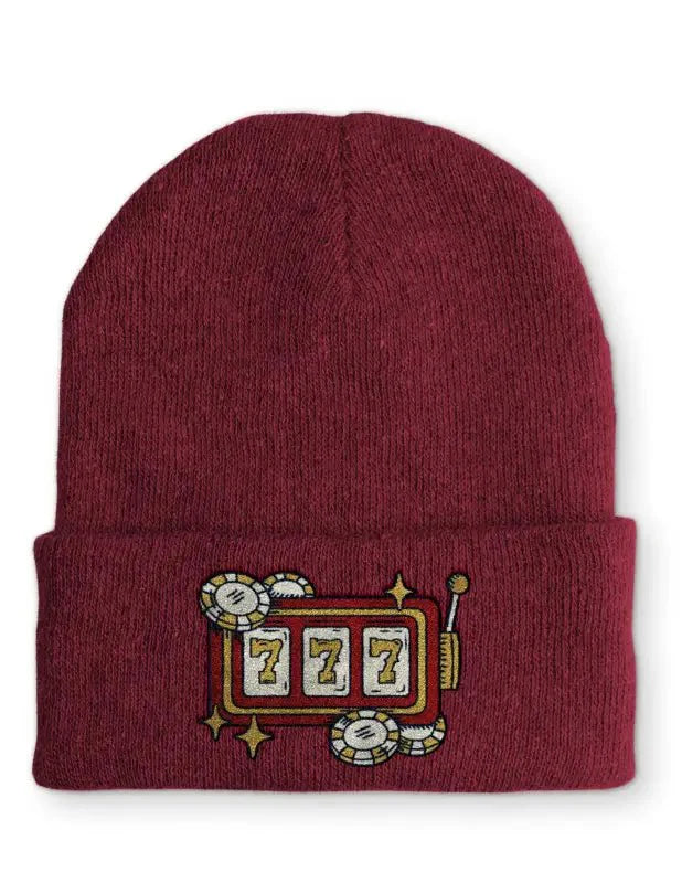 Slot Maschine Statement Beanie Mütze mit Spruch - tshirtladen - Mütze