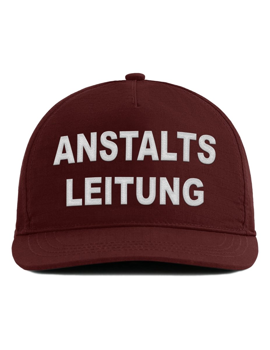 Snapback Cap – Anstaltsleitung – Unisex - Bestickt - Schwarzer - Kaffee