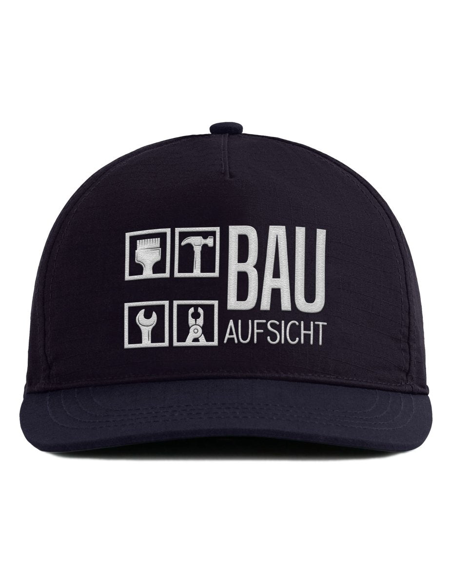 Snapback Cap – Bauaufsicht – Bestickt – Unisex Basecap - Schwarzer - Kaffee