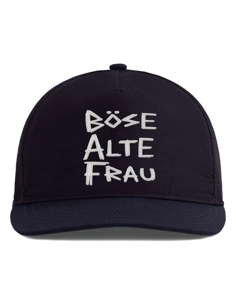 Snapback Cap – Böse Alte Frau – Unisex Basecap – Bestickt - Schwarzer - Kaffee