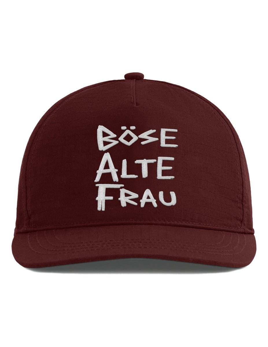 Snapback Cap – Böse Alte Frau – Unisex Basecap – Bestickt - Schwarzer - Kaffee