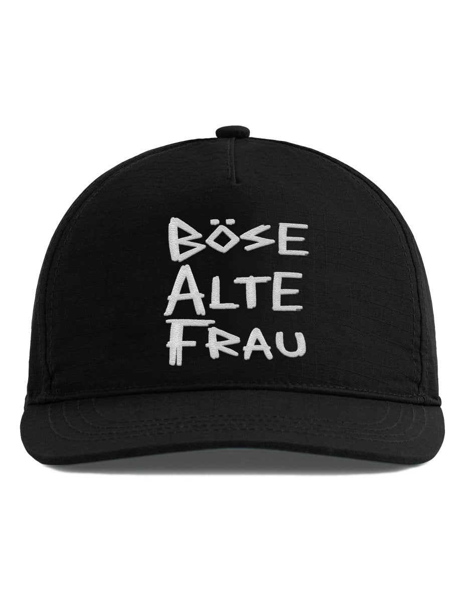 Snapback Cap – Böse Alte Frau – Unisex Basecap – Bestickt - Schwarzer - Kaffee