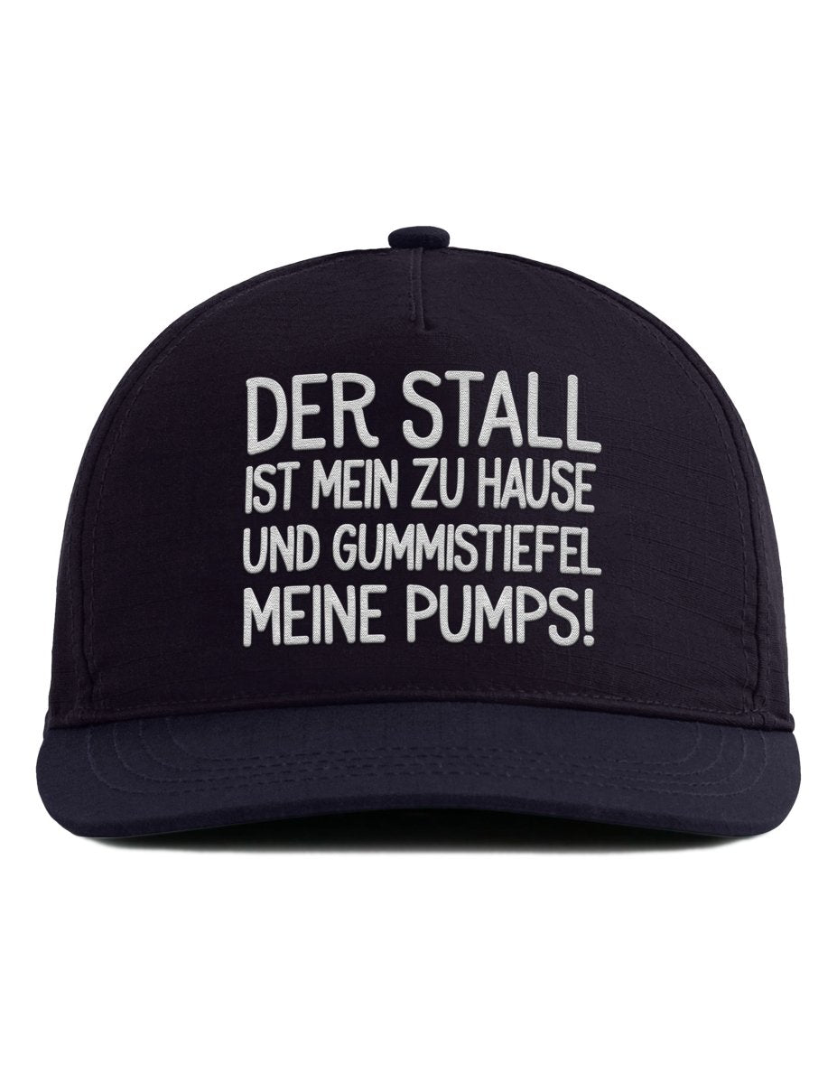 Snapback Cap – Der Stall ist mein Zuhause – Unisex Basecap - Bestickt - Schwarzer - Kaffee