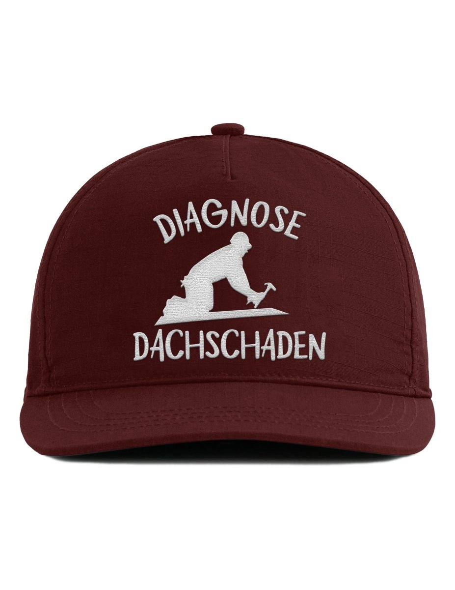 Snapback Cap – Diagnose Dachschaden – Unisex - Bestickt - Schwarzer - Kaffee