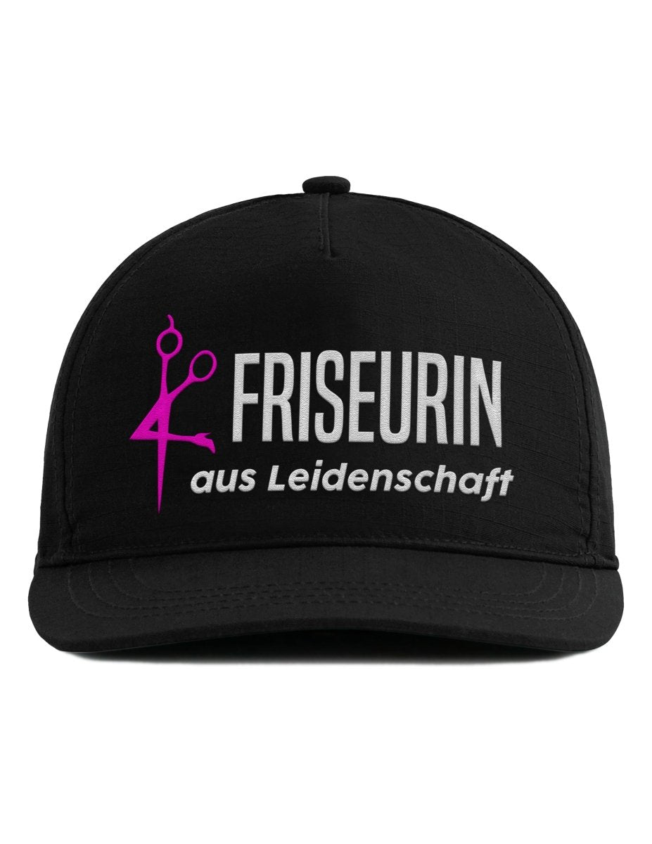 Snapback Cap – Friseurin aus Leidenschaft – Unisex Basecap - Bestickt - Schwarzer - Kaffee
