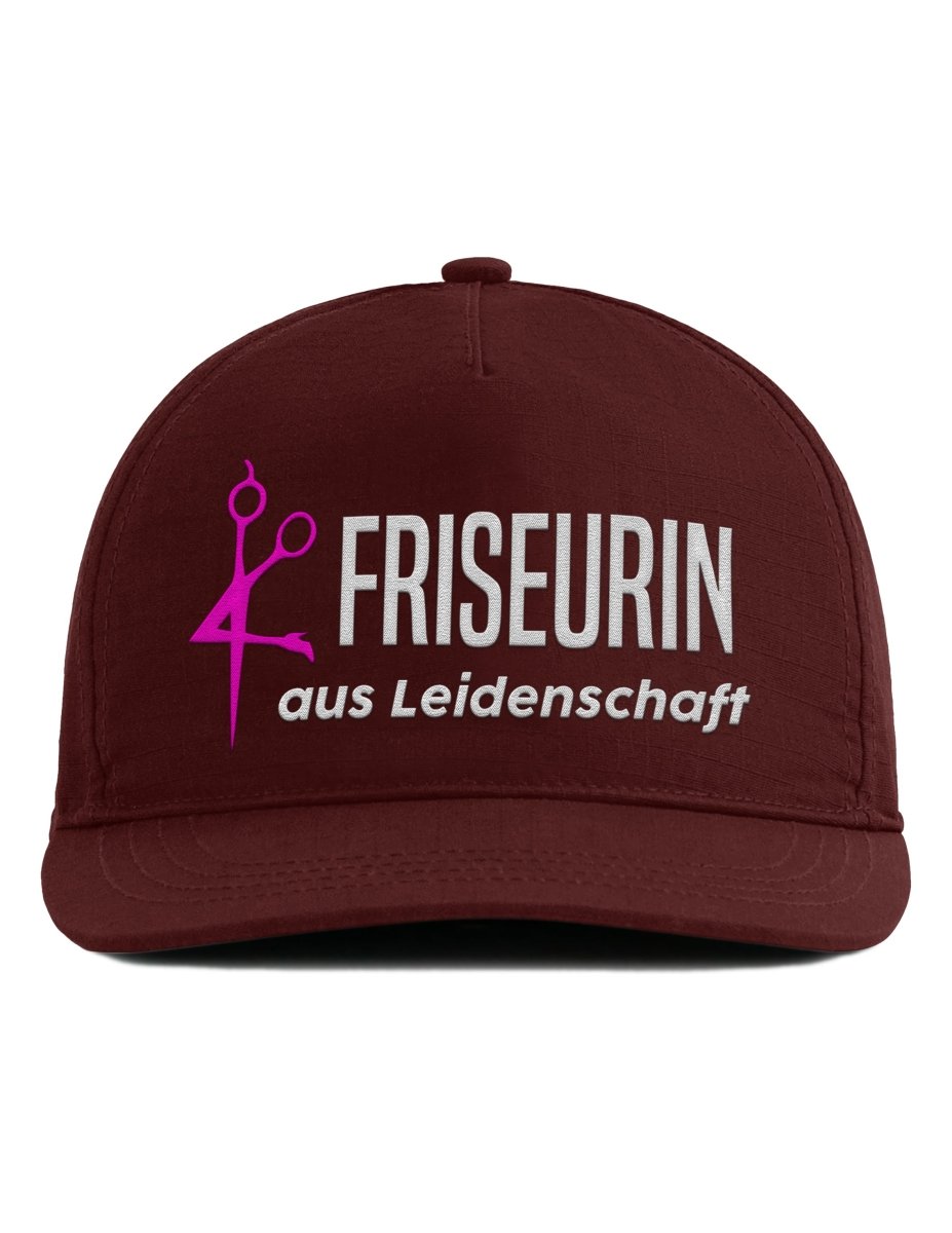 Snapback Cap – Friseurin aus Leidenschaft – Unisex Basecap - Bestickt - Schwarzer - Kaffee