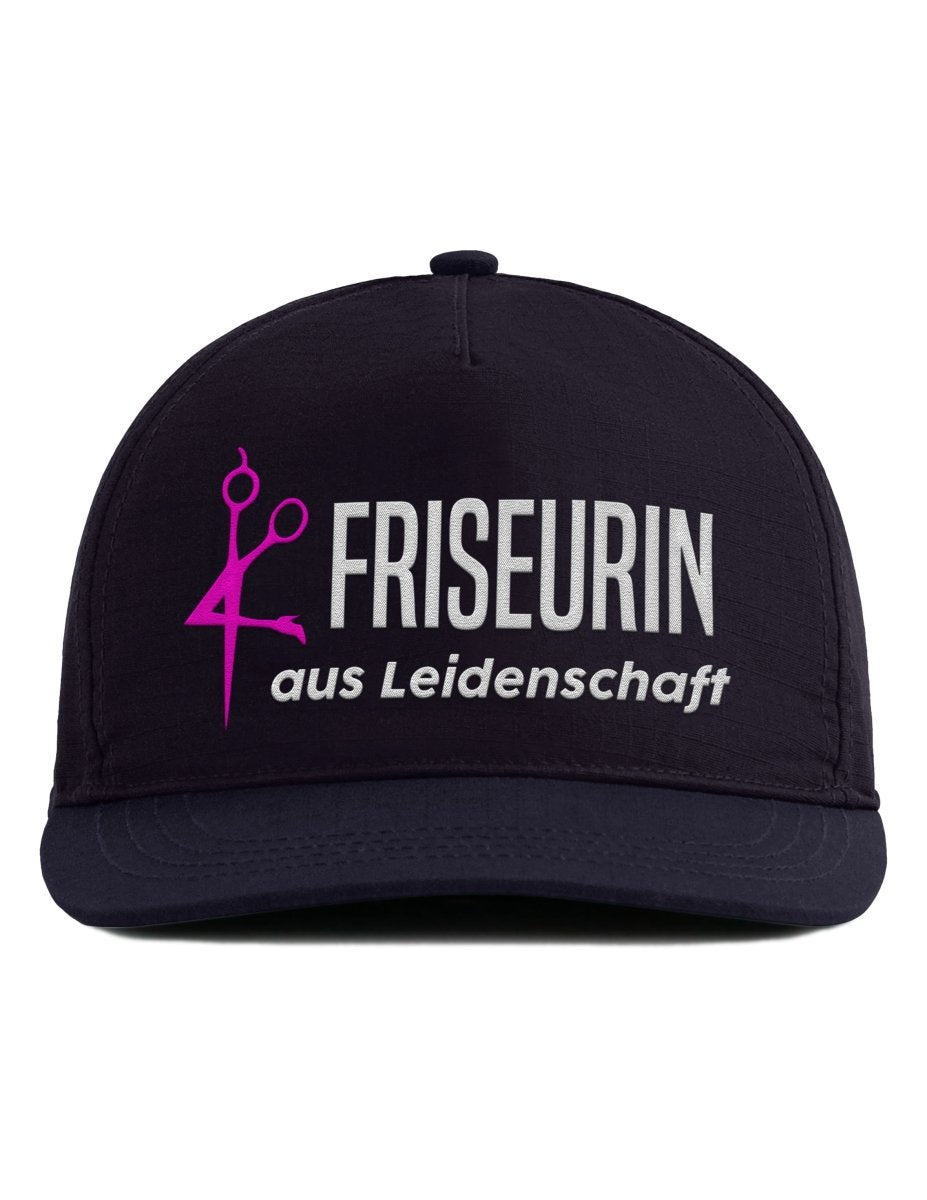 Snapback Cap – Friseurin aus Leidenschaft – Unisex Basecap - Bestickt - Schwarzer - Kaffee